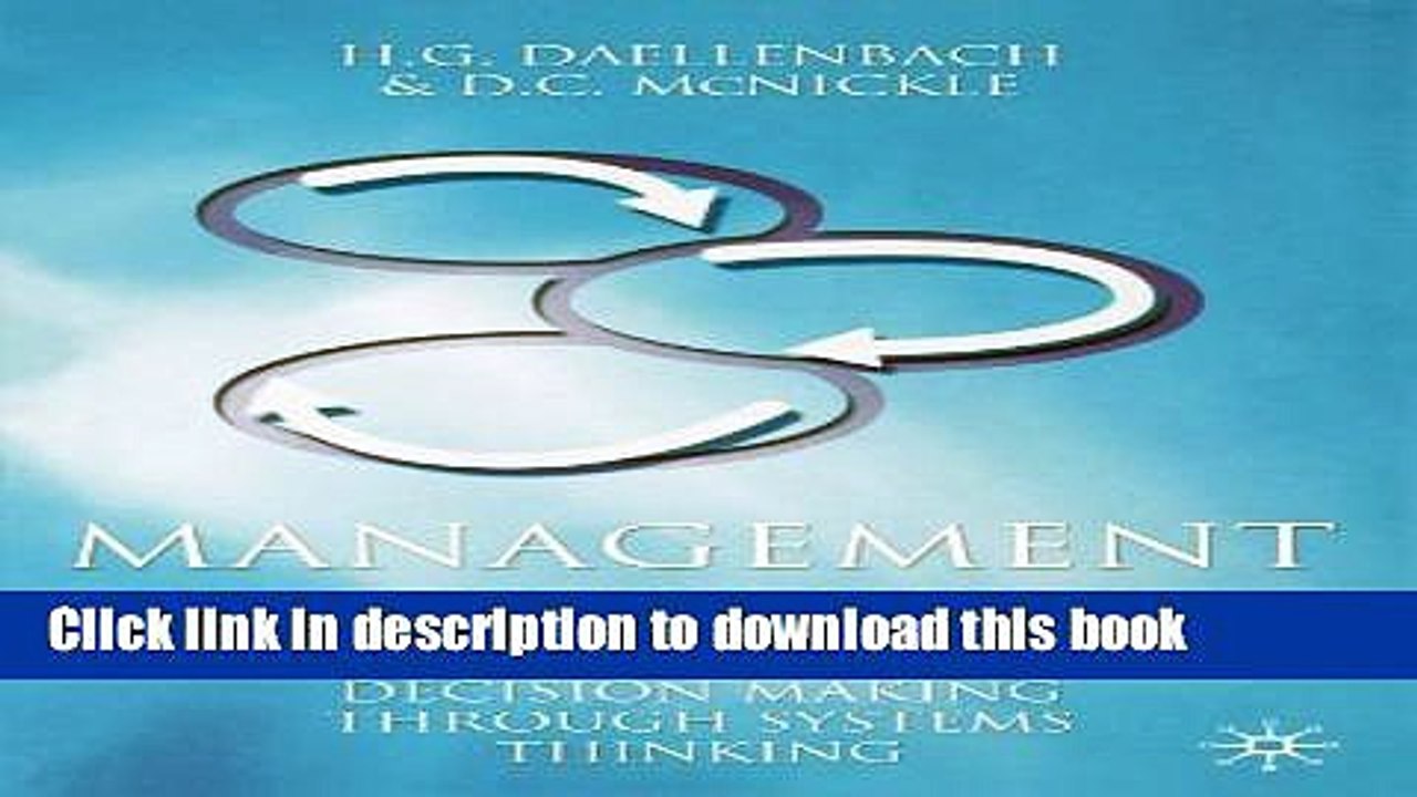 [Download] Management Science: Decision-Making Through Systems Thinking Paperback Free