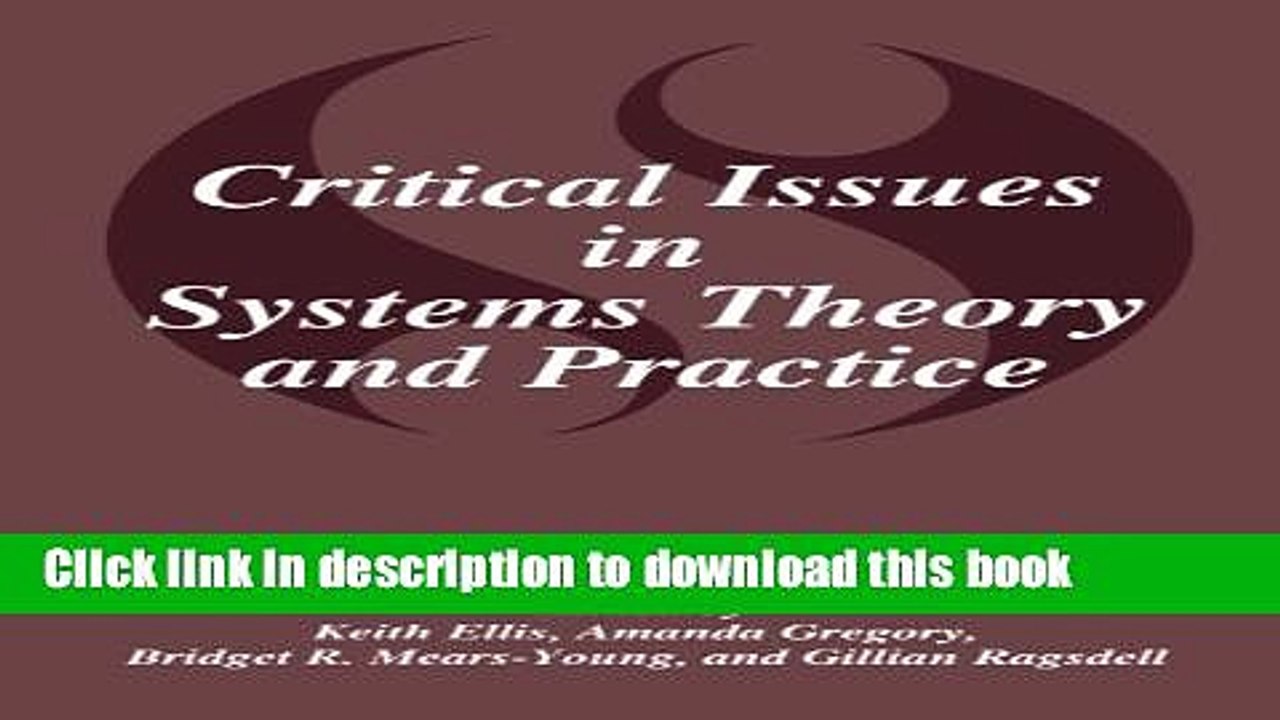 [Download] Critical Issues in Systems Theory and Practice Hardcover Collection