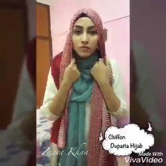 Hijab Tutorial No.4 "Chiffon Dupatta Hijab" by Zahra Khan