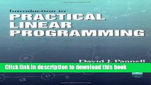 [Download] Introduction to Practical Linear Programming Paperback Online