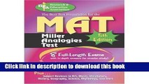 [Popular Books] MAT -- The Best Test Preparation for the Miller Analogies Test: 5th Edition