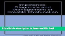 [Popular] Impotence: Diagnosis and Management of Erectile Dysfunction Paperback Online