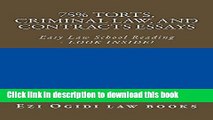 [Popular Books] 75% Torts, Criminal law, and Contracts Essays  (e-book): Easy Law School Semester