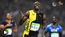 Usain Bolt catat sejarah raih emas ketiga 100 meter