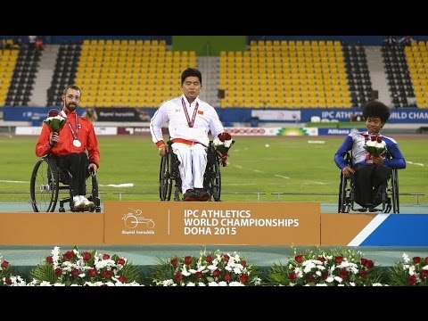 Men's 400m T53 | Victory Ceremony | 2015 IPC Athletics World Championships Doha