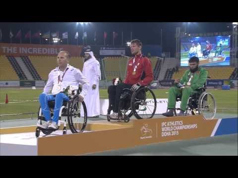 Men's 100m T51 | Victory Ceremony | 2015 IPC Athletics World Championships Doha