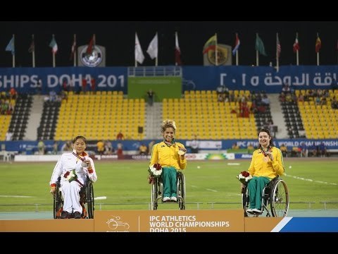 Women's 800m T53 | Victory Ceremony | 2015 IPC Athletics World Championships Doha