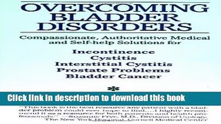 [Popular] Overcoming Bladder Disorders Kindle OnlineCollection