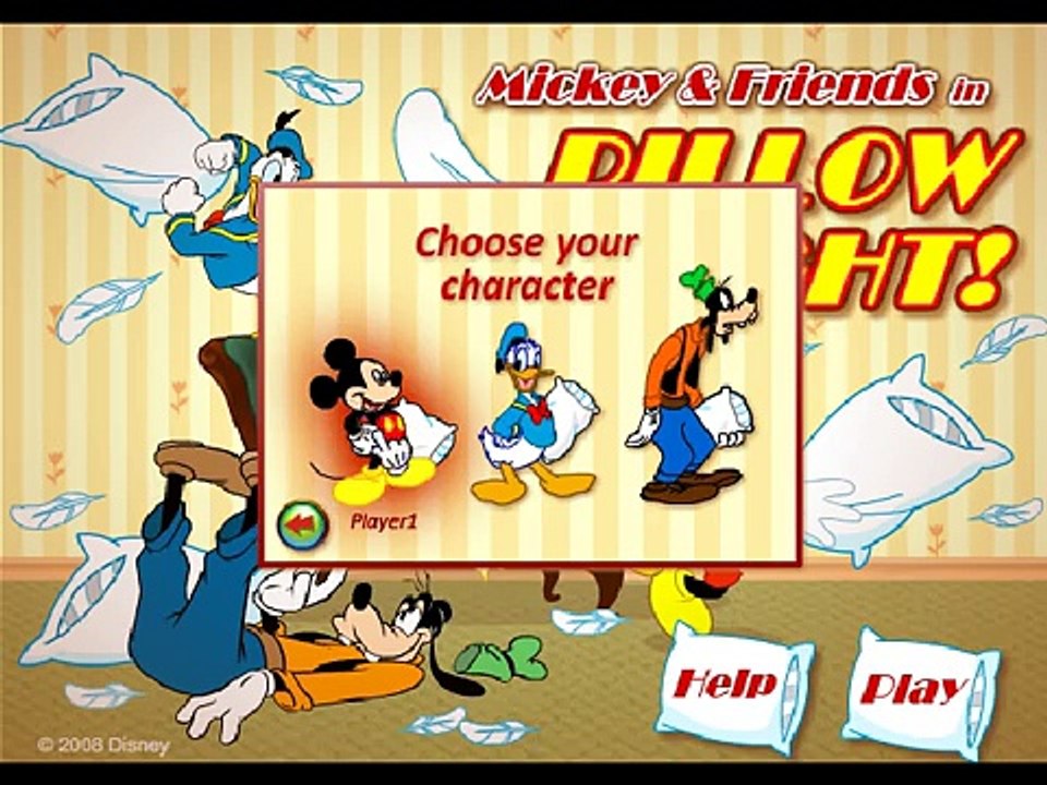 Mickey Mouse And Friends In Pillow Fight - Online Kids Games