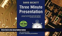 Big Deals  Three Minute Presentation 33 three minute tools to help you deliver outstanding