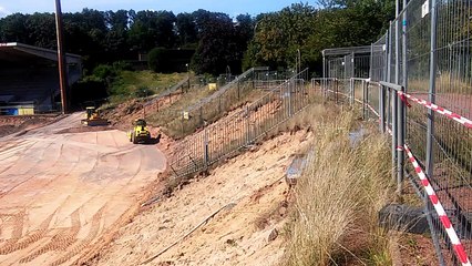 Baustelle Ludwigspark vom E-Block aus gesehen.