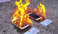 Apple iPhone 6 vs Samsung Galaxy S5 ON FIRE