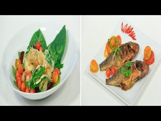 صينية سمك بالبطاطا - سلطة السبانخ والبنجر بالجمبري | شبكة و صنارة حلقة كاملة