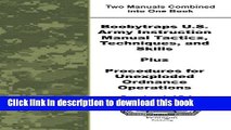 [Download] Boobytraps U.S. Army Instruction Manual Tactics, Techniques, and Skills Plus Procedures