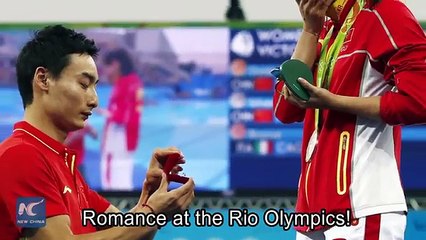 Chinese Girl Gets Olympic Proposal by Teammate