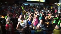 Jamaican fans celebrate Usain Bolt's historic win
