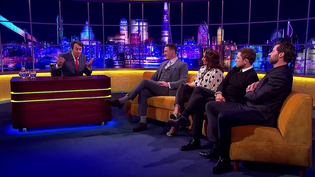 Hugh Jackman, Taron Egerton et Luke James repre...