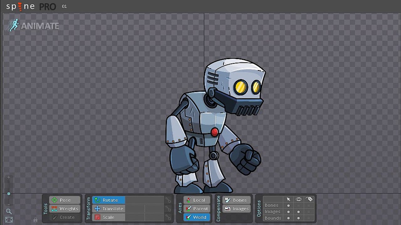 robot animation Test 4 game