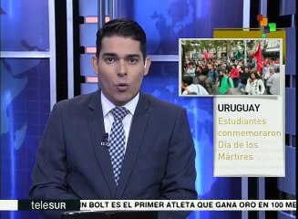 Conmemoran en Uruguay el Día de los mártires estudiantiles