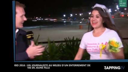 JO de Rio 2016 : Un journaliste se retrouve en direct au milieu d’un enterrement de vie de jeune fille (Vidéo)