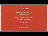 Alti & Bassi - Singing lessons - Lezioni di canto - La 
