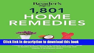 [Popular Books] 1801 Home Remedies: Doctor-Approved Treatments for Everyday Health Problems