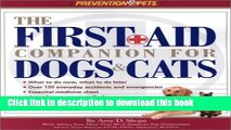 [Popular Books] The First Aid Companion for Dogs   Cats (Prevention Pets) Full Online