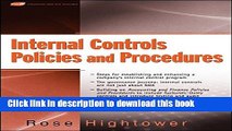 [Download] Internal Controls Policies and Procedures Kindle Free