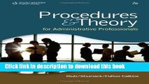 [Download] Procedures   Theory for Administrative Professionals Hardcover Collection