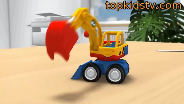 Toys cars for kids. Cartoon about cars. Excavator - Machines Toys for kids