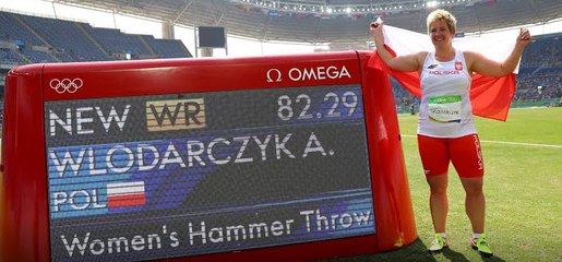 Lancer du marteau femme -Record du monde par la plolonaise Anita -Rio 2016