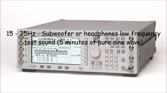 15 - 35Hz - Subwoofer or headphones low frequency test sound (5 minutes of pure sine wave)