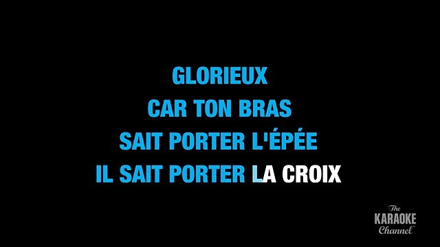 O Canada (French) in the Style of Traditional karaoke video with lyrics (no lead vocal)