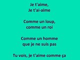 je t'aime karaoke (instrumental paroles), beautiful french song