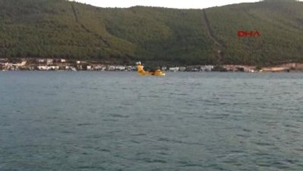 Bodrum Söndürme Uçağı Denizin Ortasında Kaldı