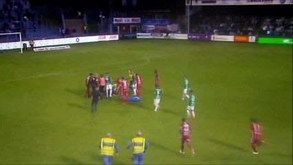 ÖFK's Keeper Aly Keita Was Attacked By A Nuts Fan vs J-Södra!