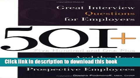 [PDF] 501+ Great Interview Questions For Employers and the Best Answers for Prospective Employees