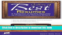 [PDF] Gallery of Best Resumes: A Collection of Quality Resumes by Professional Resume Writers, 5th