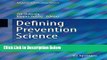 Ebook Defining Prevention Science (Advances in Prevention Science) Full Download