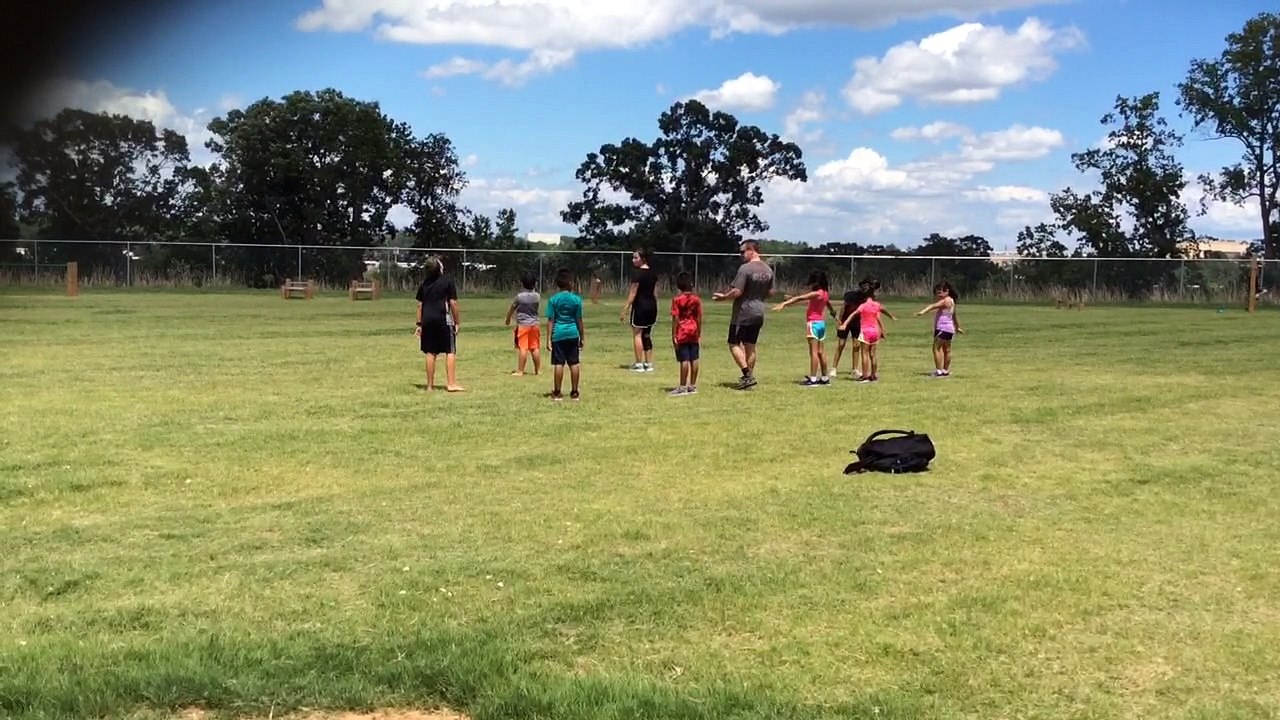 Teaching some karate moves to kids - Norcross