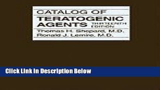 Ebook Catalog of Teratogenic Agents Full Download