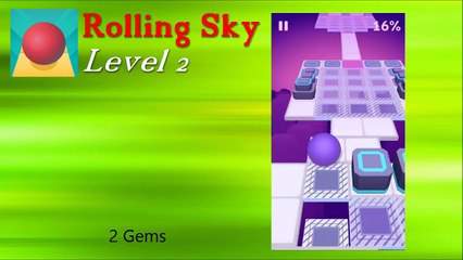 Rolling sky Level 2 - All Gems
