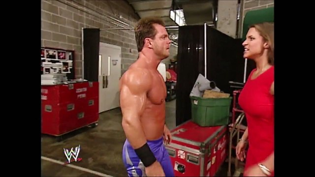 Stephanie McMahon & Chris Benoit Backstage SmackDown 08.29.2002 (HD)