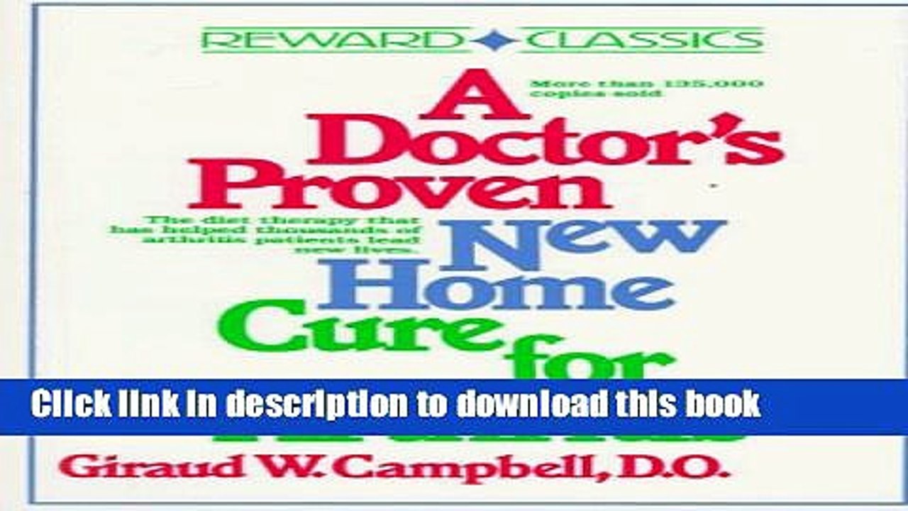 [Download] Doctors Provn Cure Arthr Hardcover Online