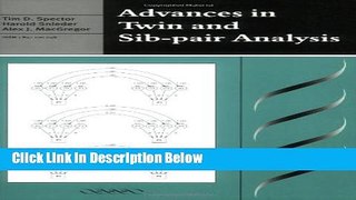 Ebook Advances in Twin and Sib-Pair Analysis Free Online