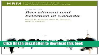 [Download] Recruitment and Selection in Canada Paperback Collection