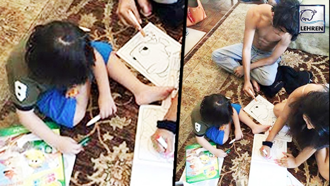Shahrukh's SON AbRam CAUGHT Painting With Aryan & Suhana Khan
