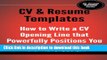 [Popular Books] CV and Resume Templates - How to Write a Resume or CV Opening Line that Powerfully