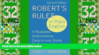 Must Have PDF  Robert s Rules in Plain English: A Readable, Authoritative, Easy-to-Use Guide to