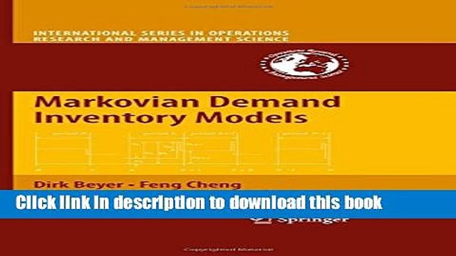 [Download] Markovian Demand Inventory Models (International Series in Operations Research
